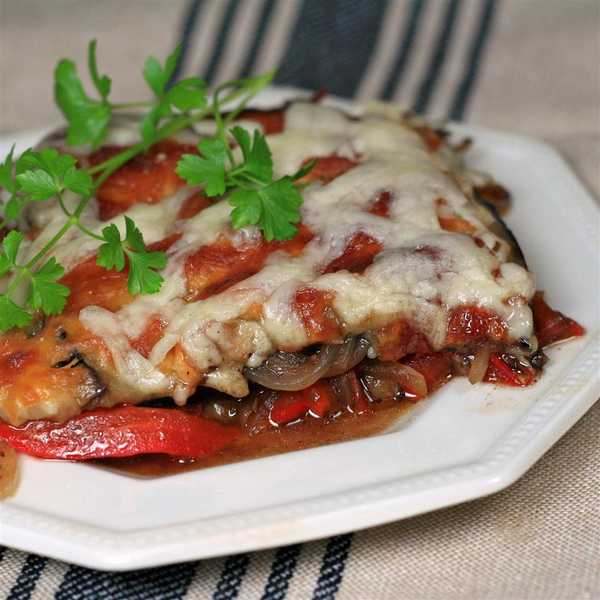 Eggplant and Red Pepper Bake