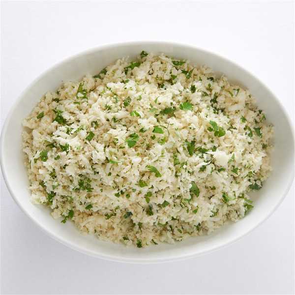 Lime Cilantro Cauliflower “Rice”