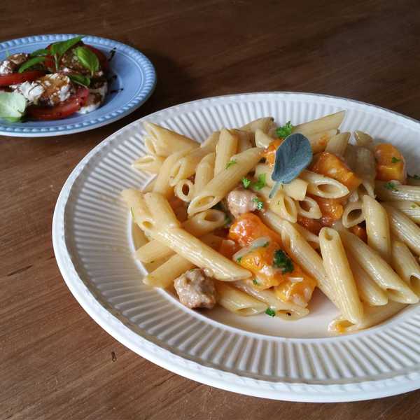 Pasta with Roasted Butternut Squash and Sage