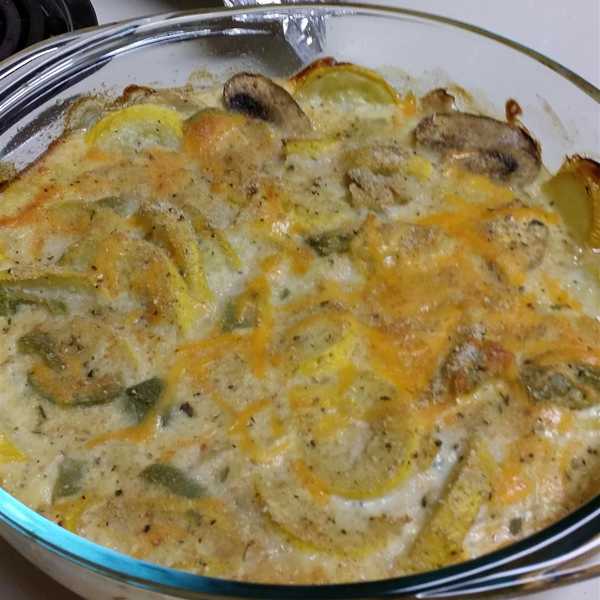 Summer Squash Casserole with Nuts
