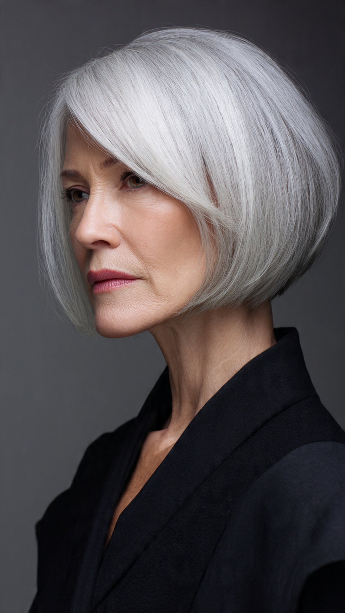 modern women with Blunt Bob haircut