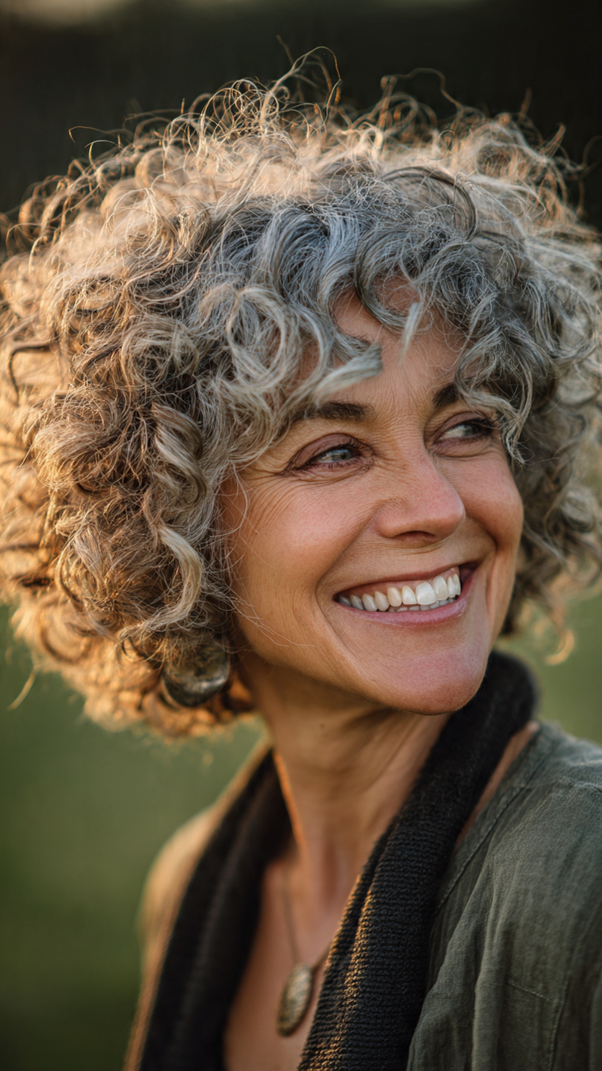 Women with Curly Bob Haircut