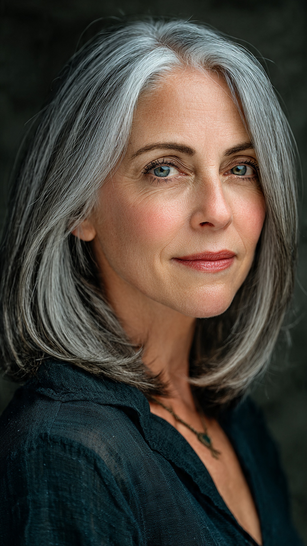 Medium-Length Straight Cut with Layers